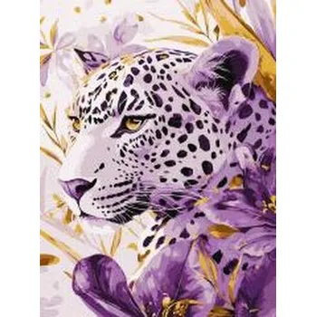 Set školních potřeb Malowanie po numerach - Fioletowy drapieżnik metal