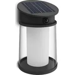 Philips Juda UltraEfficient solární LED svítidlo se senzorem 3,2W 500lm 2700K IP44 kulaté, černé