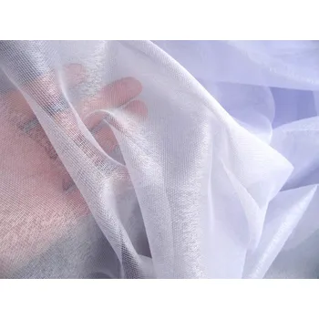 Záclona Bílá záclona ENZO s olůvkem - vlastní rozměr Uchycení závěsu: Řasící páska WAVE, Šířka záclony: 50cm