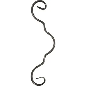 PSG Ozdobná vlnka pro kovaný plot, bránu, zábradlí a mříže 10.221, 260x75 mm, vlnitý pr.12x6