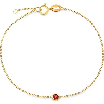 Náramek Dámský náramek se simulovaným rubínem IZ23437R + dárkové balení LUXUS zdarma