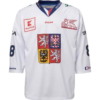 Hokejový dres Hokejový dres Střída FAN ČR EHT PASTRŇÁK XL Bílá, Modrá, Mix, Zlatá