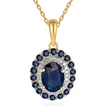 Safírový přívěsek 1,44 ct s brilianty Luissa IZBR959ZP + dárkové balení LUXUS zdarma