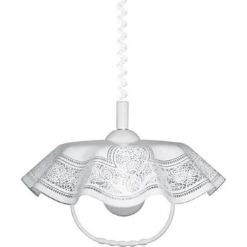 Prezent LYRA závěsné stahovací svítidlo 1x E27 60W bez zdroje 40cm kulaté IP20, bílé SKL000389457