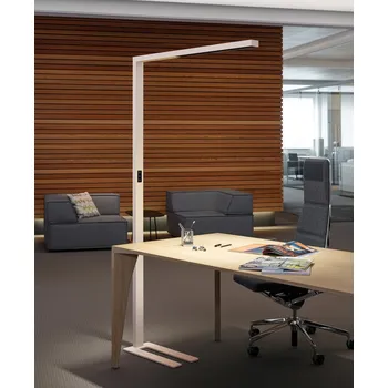 Stojací lampa LED stojací lampa Canis, senzor denního světla, stmívatelná, podstavec, bílá, V 1960 mm