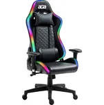 Aga Herní židle s RGB podsvícením Černá