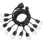 Ideal Lux FIESTA SP10 venkovní závěsný řetěz 10x E27 15W bez zdroje 605cm IP44, černé