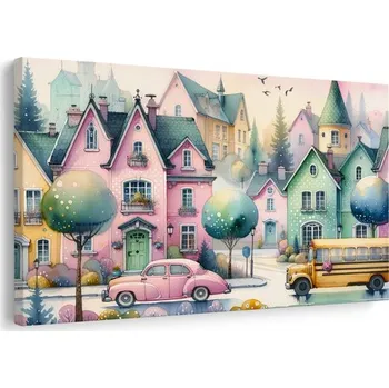 Obraz Dovido Obraz kouzelné uličky pastelového města
