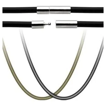 LR1124-02B Kaučuková šňůrka na krk hnědá 2 mm, délka 45 cm