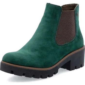 Dámské kozačky Dámská kotníková obuv RIEKER 79265-55 zelená W5 39