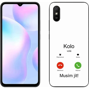 Pouzdro na mobilní telefon Gelový kryt mmCase na Xiaomi Redmi 9A - kolo volá bílé pozadí