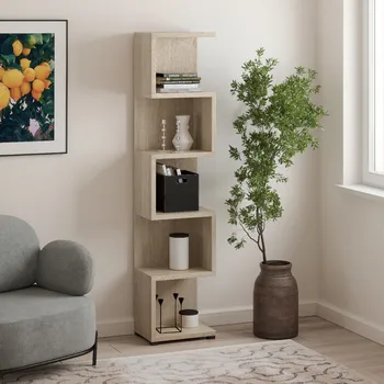 Knihovna ADRK Designový regál na knihy MORTEN S 42, dub sonoma