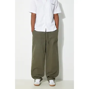 Bavlněné kalhoty Vans Premium Standards Easy Trouser LX VN000GZ2KCZ1 zelená 91X, vel. L