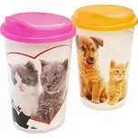 Kelímek + víčko 4 dl mazlíčci koťata/štěňata