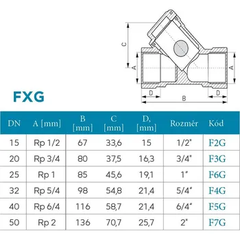 Novaservis Plynový filtr 1" F6G