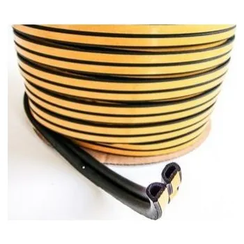 Těsnění do okna a dveří Těsnění univerzal D 14x12mm vratové černé, balení 40m