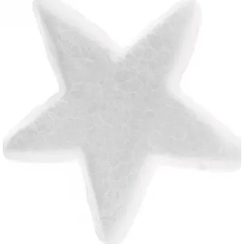 Vánoce Polystyrenové hvězdičky 10ks 7x6,5cm, bílé