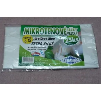 Sáček na potraviny Mikrotenové sáčky 300x400x0,015 mm, 25ks
