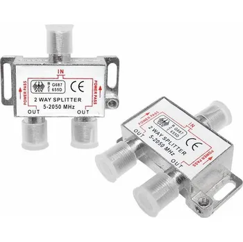 Příjem digitálního pozemního vysílání Satelitní rozbočovač 2 , 5-2450 MHz výkonový průch