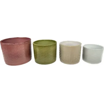 Květináč Obal keramický MUSCHEL PR.11 CM MERLOT LASUR