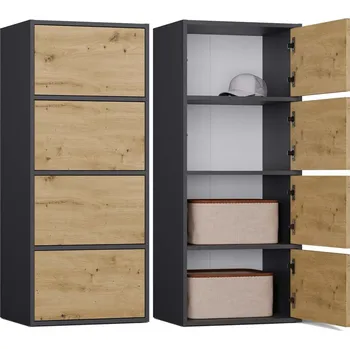 Dětská skříň Komoda ALMA antracit + dub artisan