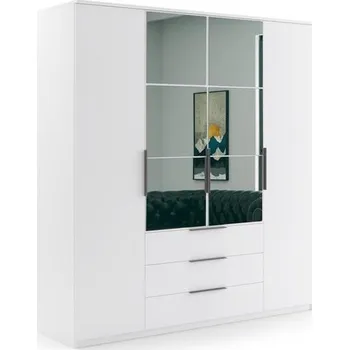 Šatní skříň Šatní skříň se zrcadlem Florencie 200 cm, v bílé matné nebo craft zlatý