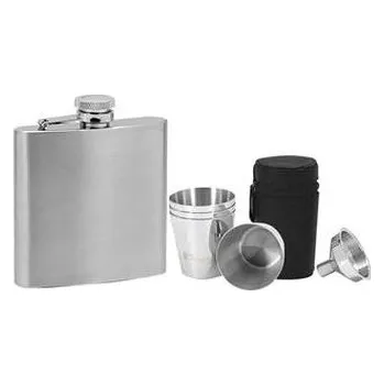 Placatka 97076 Ocelová kapesní lahev - placatka 180ml + 4 kalíšky 30ml a trychtýřek