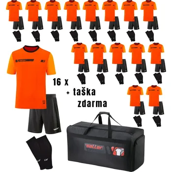 Saller RACER - Set 16x + taška zdarma BARVA: 300 oranžová, Velikost: M -Výhodný klubový set 16 dresů + týmová taška zdarma