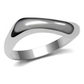 Prsten AL-0085-57 Lesklý ocelový prsten vlnka