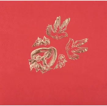 Papírové ubrousky svatební červené