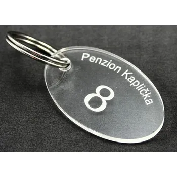 Klíčenka ovál plexi