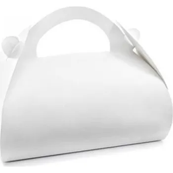 Svatební dekorace Krabičky na sladkosti papírové, bílé 16x8,5cm