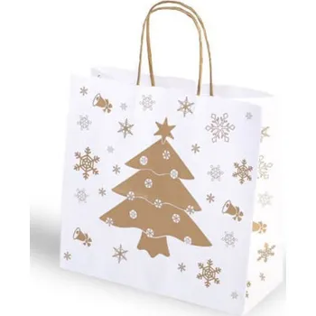 Dárková taška Vánoční papírová taška - 180x80x200 mm
