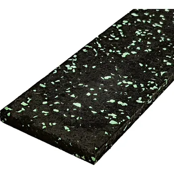 soklová lišta Černo-zelená gumová soklová podlahová lišta FLOMA FitFlo IceFlo - 200 x 7 x 0,8 cm, 88809120