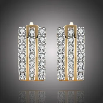 Náušnice Éternelle Náušnice se zirkony Jodie E- KZCE142 Zlatá