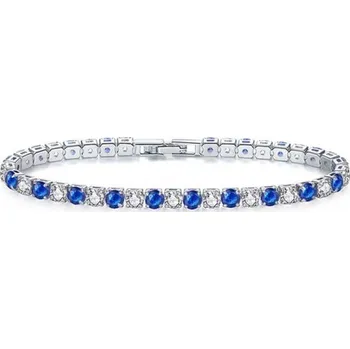 Náramek Sisi Jewelry Náramek se zirkony Robertina Sapphire NR2041-KSB00001(23)/17 Modrá 17 cm