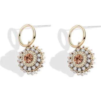 Náušnice Éternelle Náušnice Swarovski Elements Cataliana E1202 Champagne