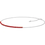 Gaura Pearls Stříbrný náhrdelník Claudine, přírodní korál - stříbro 925/1000 SK22504N Červená 38 cm + 7 cm (prodloužení)