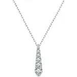 GRACE Silver Jewellery Stříbrný náhrdelník Francoise - zirkony, stříbro 925/1000 NH-BSN399/112 Stříbrná 40 cm + 5 cm (prodloužení)