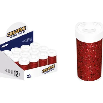 Pudr Glitrový pudr 20g červený