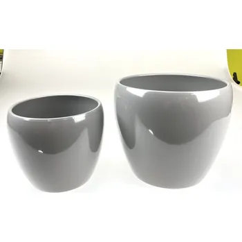 Květináč Obal keramický PR.11 CM ŠEDÝ COLD ZT5500