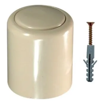 Těsnění do okna a dveří Zarážka dveřní O 26×32 mm, béžová + vrut, 2ks