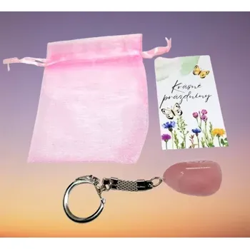 Dárek pro paní učitelku – klíčenka z růženínu v dárkovém balení