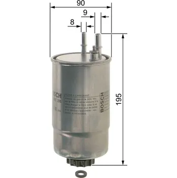 Palivový filtr Palivový filtr BOSCH F 026 402 206