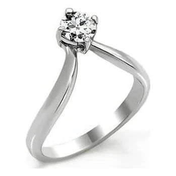 Prsten AL-0095-52 Ocelový prsten se zirkonem špička