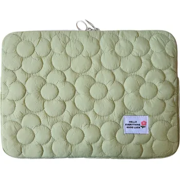 pouzdro na notebook Prošívaný obal na notebook s květinovým designem 15/16" Barva: Světle Zelená