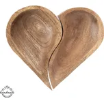 ORION Miska dřevo MANGO srdce serv. dělená 30,5x26 cm