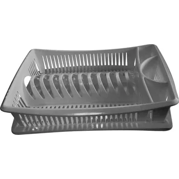 Odkapávač na nádobí Odkapávač na nádobí úzký LUX 39,5x28x8,5 cm UH stříbrný