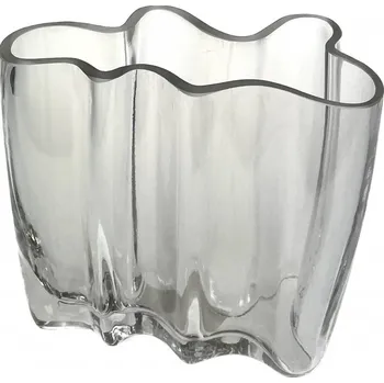 Váza Váza sklo ČIRÁ 18 CM VLNITÁ