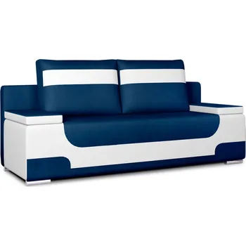 Pohovka Rozkládací pohovka AREA 200 cm Kronos 09/Soft 17 tmavě modrá/bílá